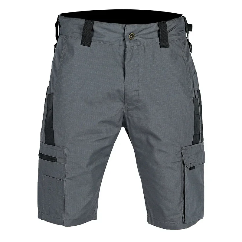 Pantalones cortos tácticos militares verdes multibolsillo para hombre