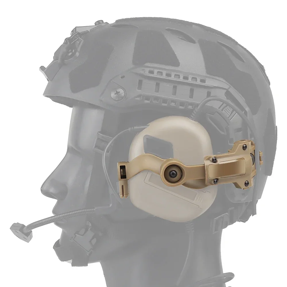 Soporte táctico para auriculares con adaptador de riel M-LOK casco - imagen 3
