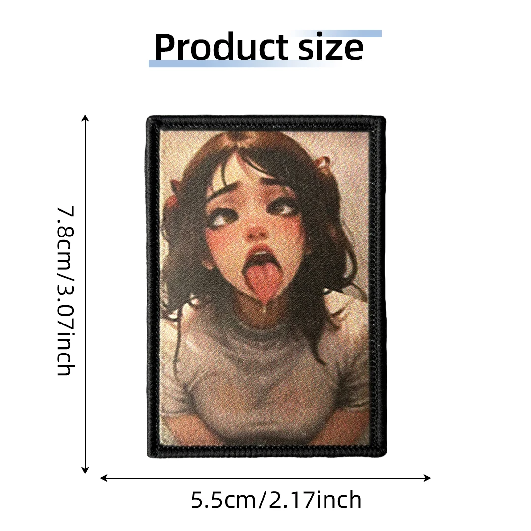 Parche táctico gancho y bucle waifu meme para airsoft mochila