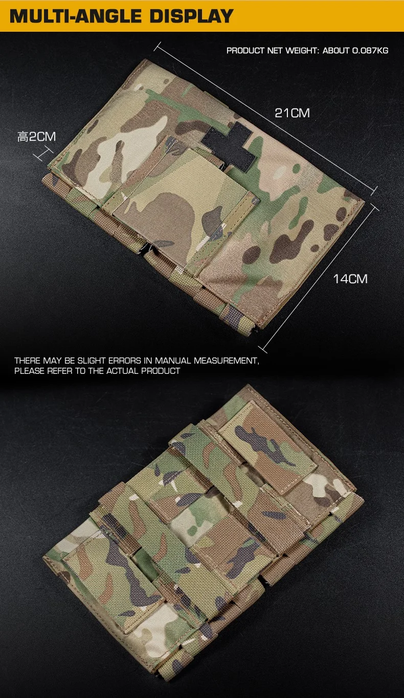 Bolsa IFAK montada en sistema MOLLE de chaleco táctico