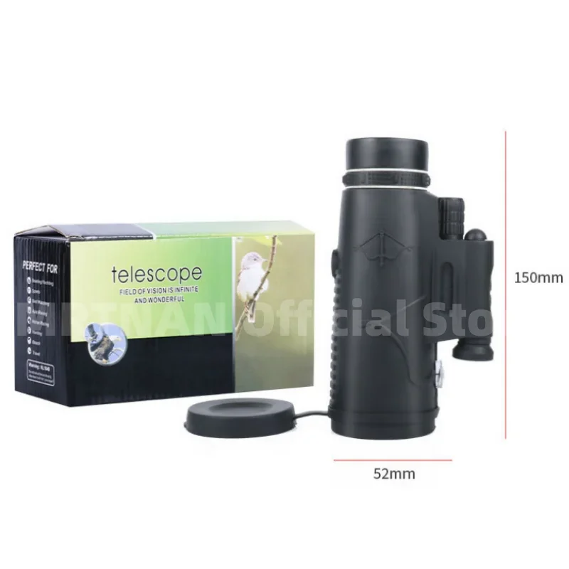 Telescopio monocular con prisma Bak4, trípode y pinza para móvil - imagen 4