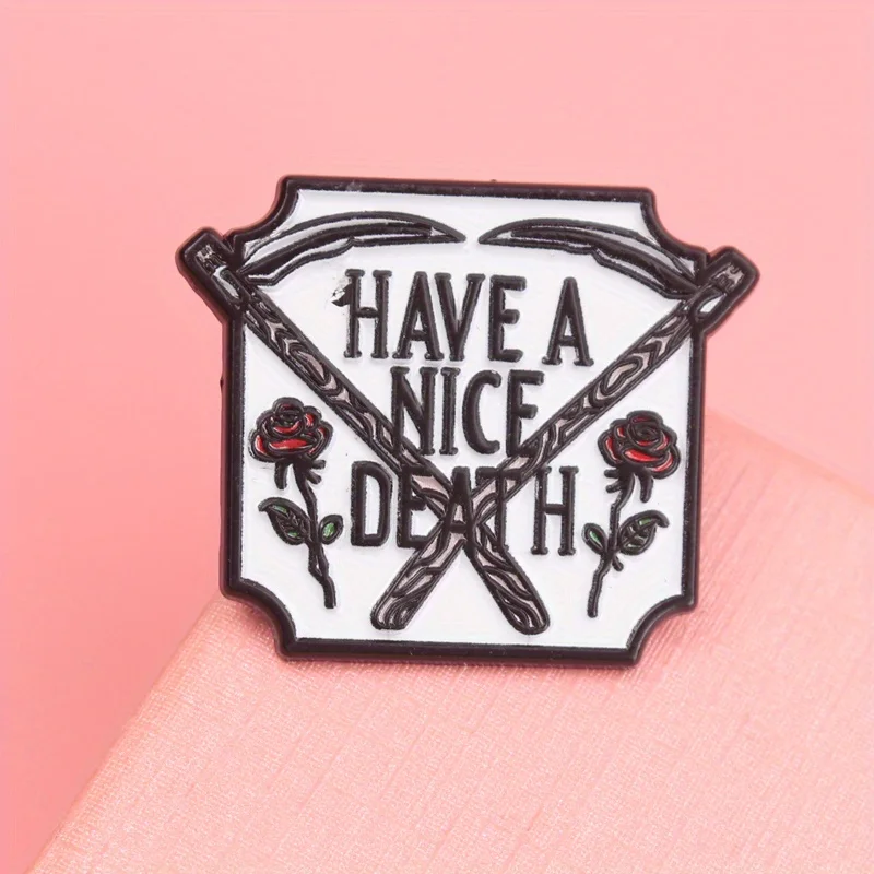 Pin esmaltado táctico autoridad — cetro cruzado y rosas - imagen 4