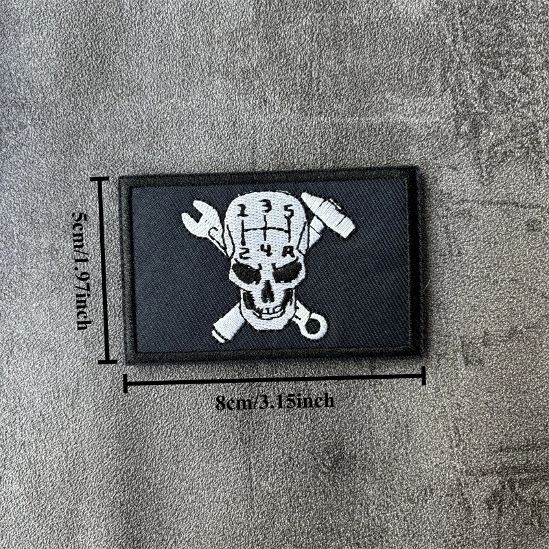 Parche bordado táctico mando de control mecánico con velcro - imagen 5