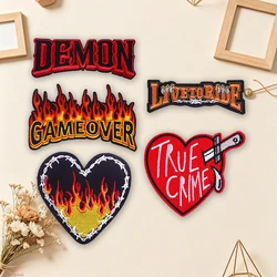 Parche bordado termoadhesivo Demon Live To Ride – Punk Gothic