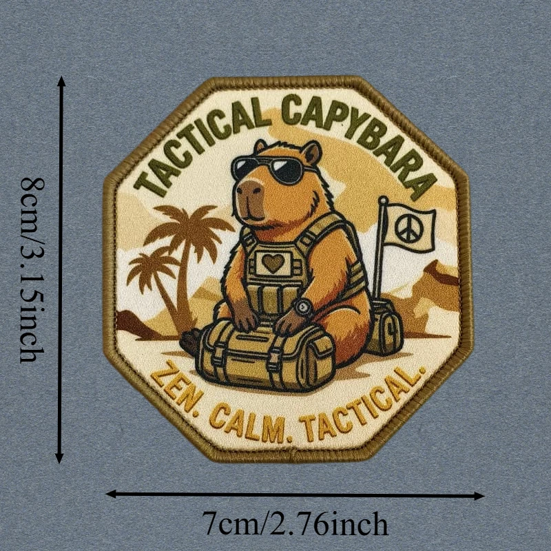 Parche táctico gancho y bucle Capybara Explorer para mochila