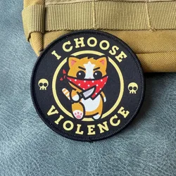 Parche táctico militar corgi con gancho y bucle, bordado