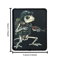 Parche táctico calavera de rana con velcro para equipamiento militar
