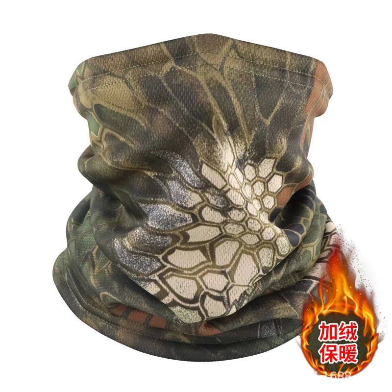 Pañuelo táctico camuflaje invernal grueso para máscara y esquí