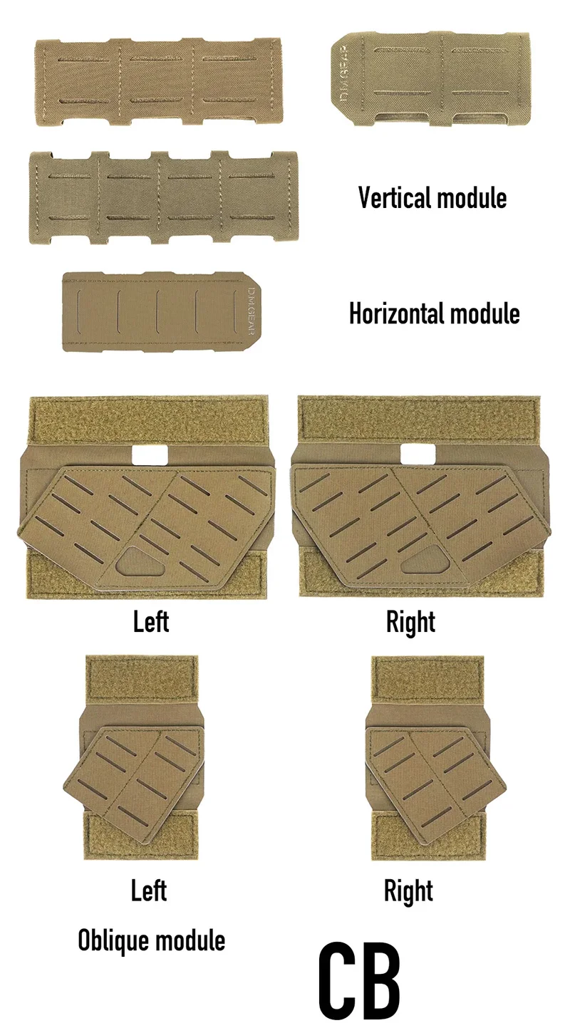 Plataforma adaptadora Molle para cinturón horizontal, vertical oblicua - imagen 3