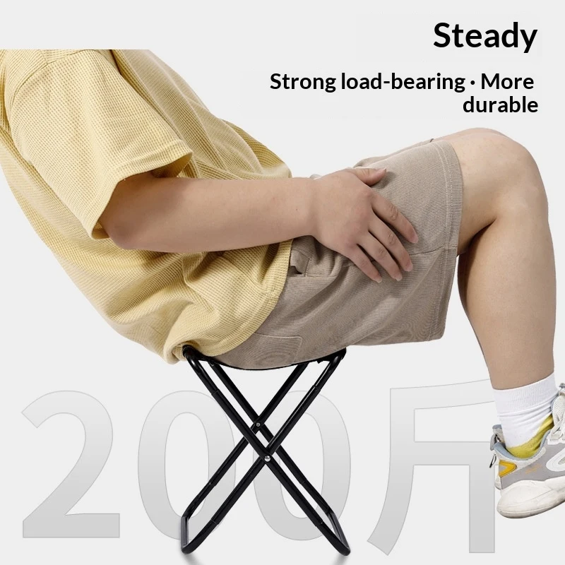 Taburete plegable ligero de aluminio para camping y pesca - imagen 5
