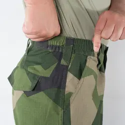 Bermudas tácticas cargo ripstop camuflaje geométrico M90 sueco