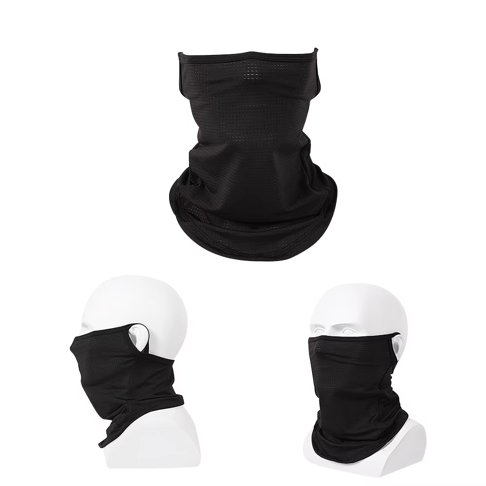 Mascarilla facial técnica de malla negra y seda helada - imagen 2