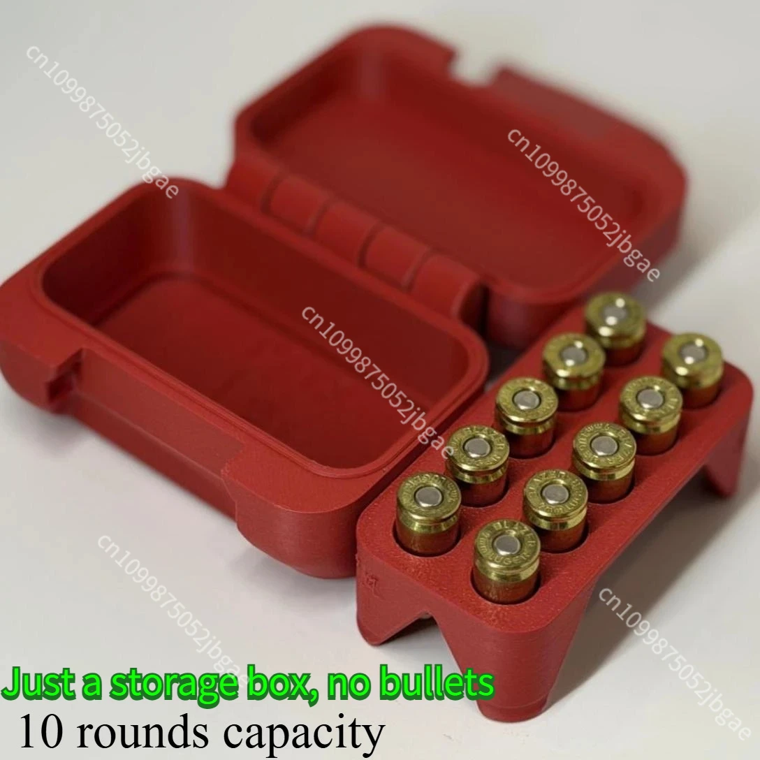 Caja almacenamiento munición 9mm bolsillo rojo impresa 3D portátil - imagen 2