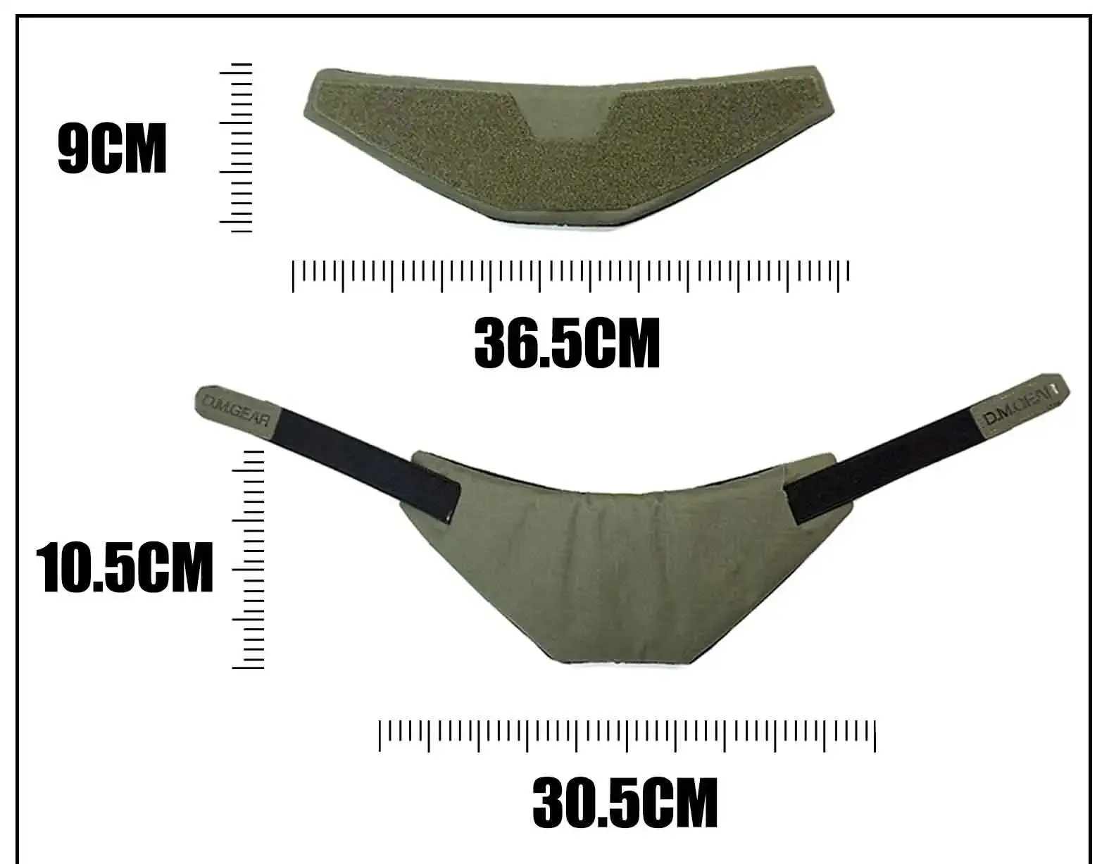 Detalle del protector de cuello para chaleco táctico