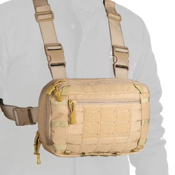 Bolsa táctica de pecho 600D nylon EDC con fundilla para caza, camping y outdoor