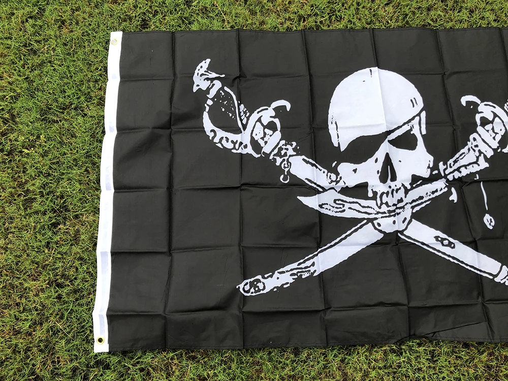 Costuras de doble penetración en el borde de la bandera