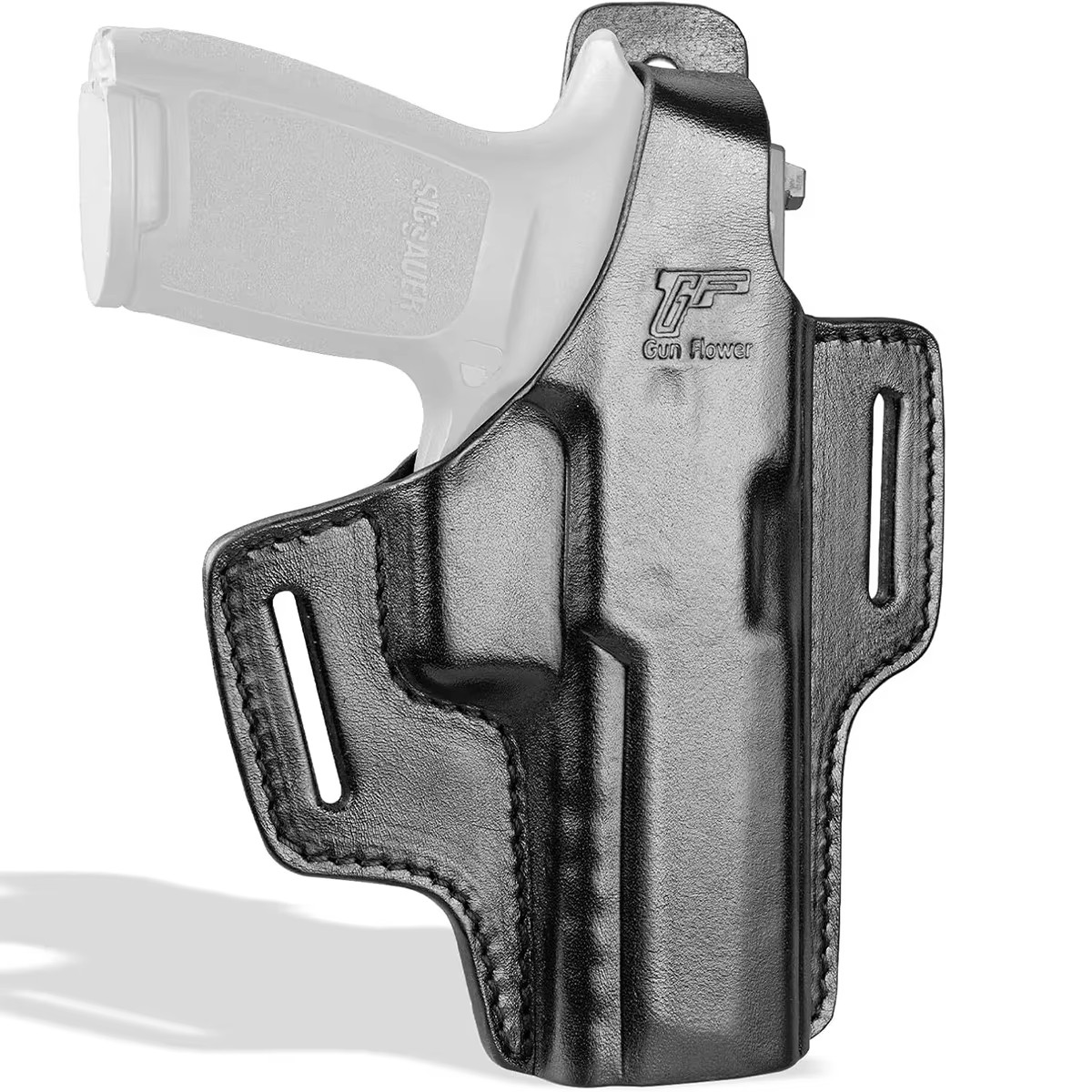 Funda pistola OWB Sig Sauer P Compact cuero diestro con palanca pulgar