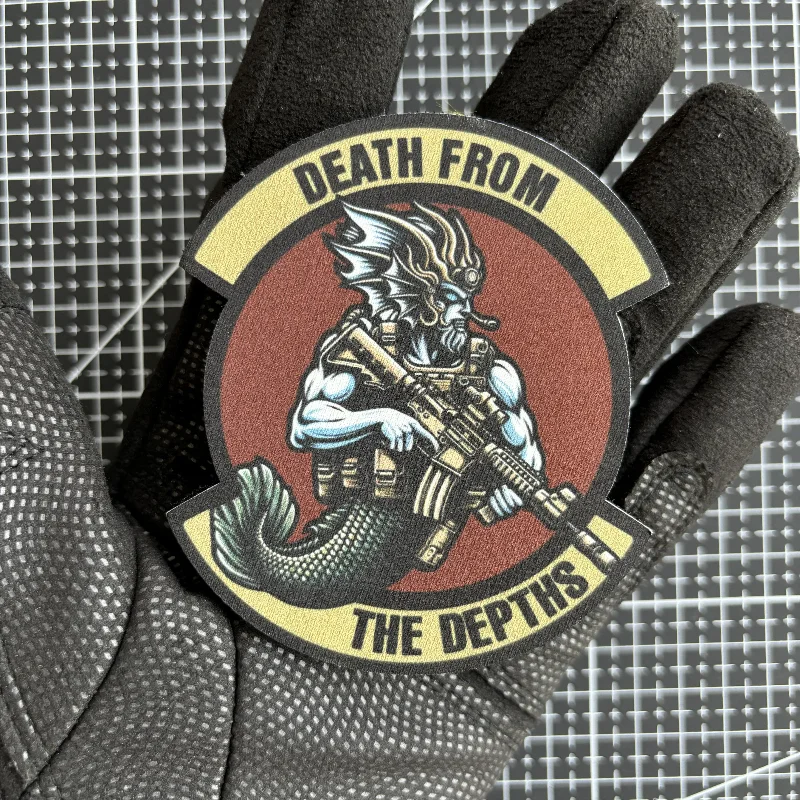Poseidon Parche tactico militar - insignia para mochila con gancho - imagen 3