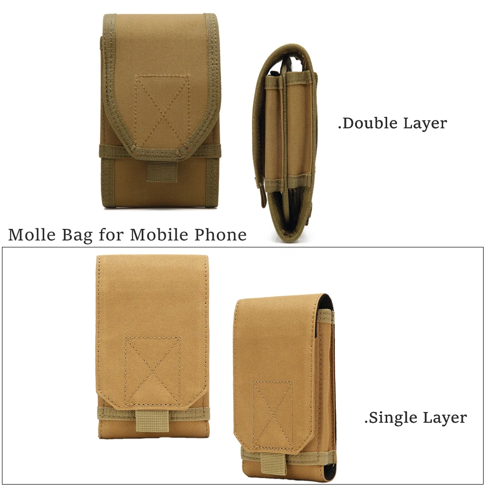 Funda táctica MOLLE para teléfono con clip de cinturón ajustable