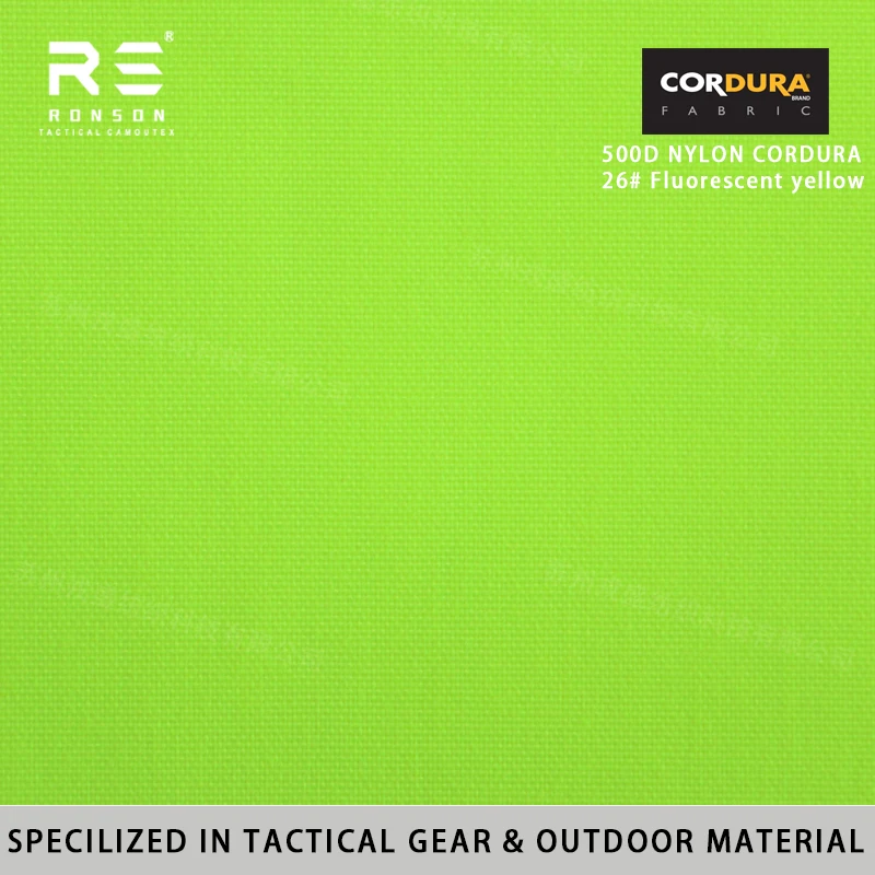 Mochila táctica Cordura nailon PU impermeable amarillo fluorescente