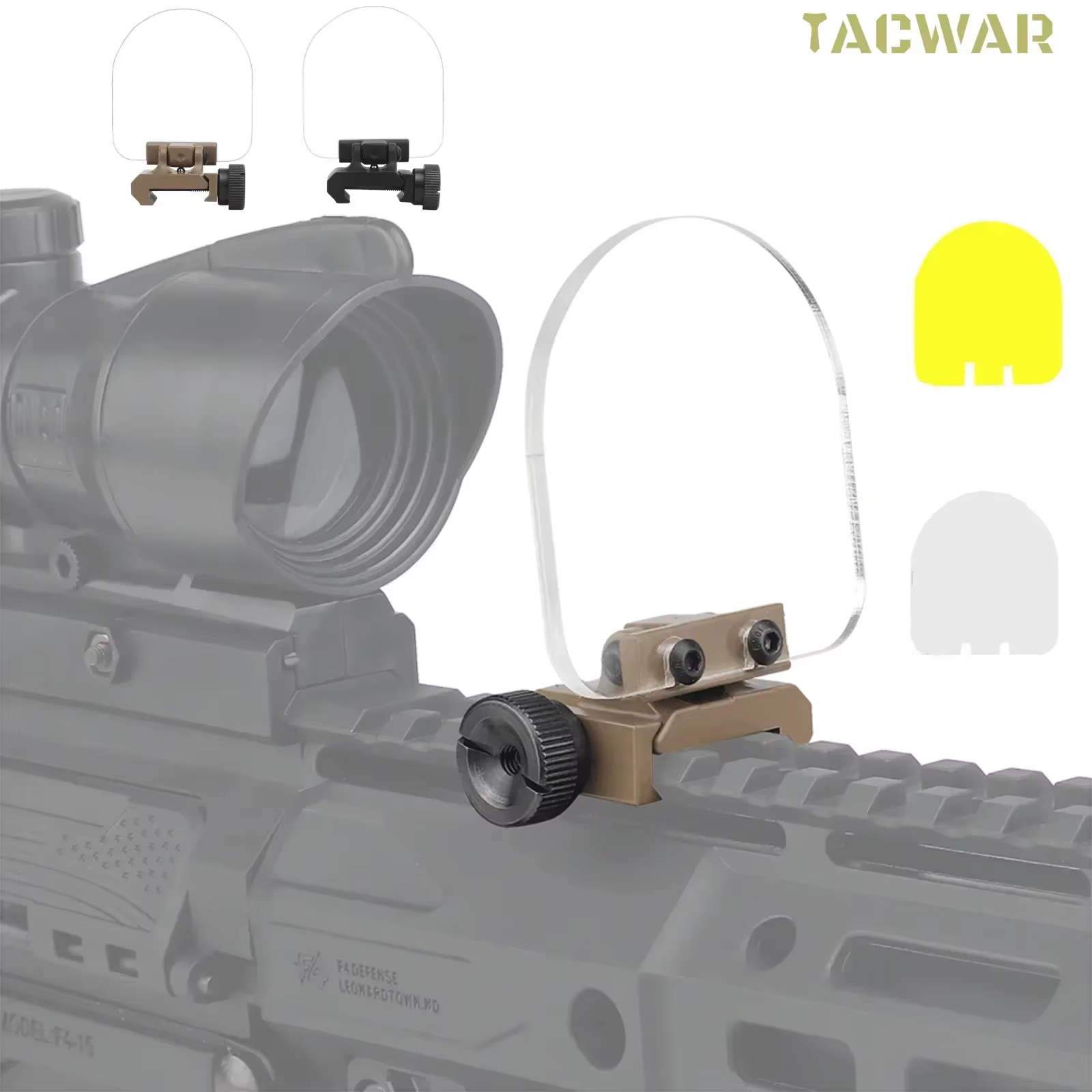Protector de lente plegable Airsoft montado riel alto impacto visión - imagen 4