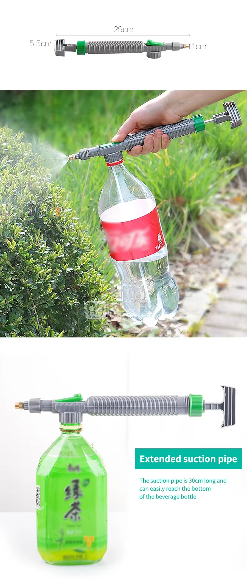 Cabezal con pulverización ajustable