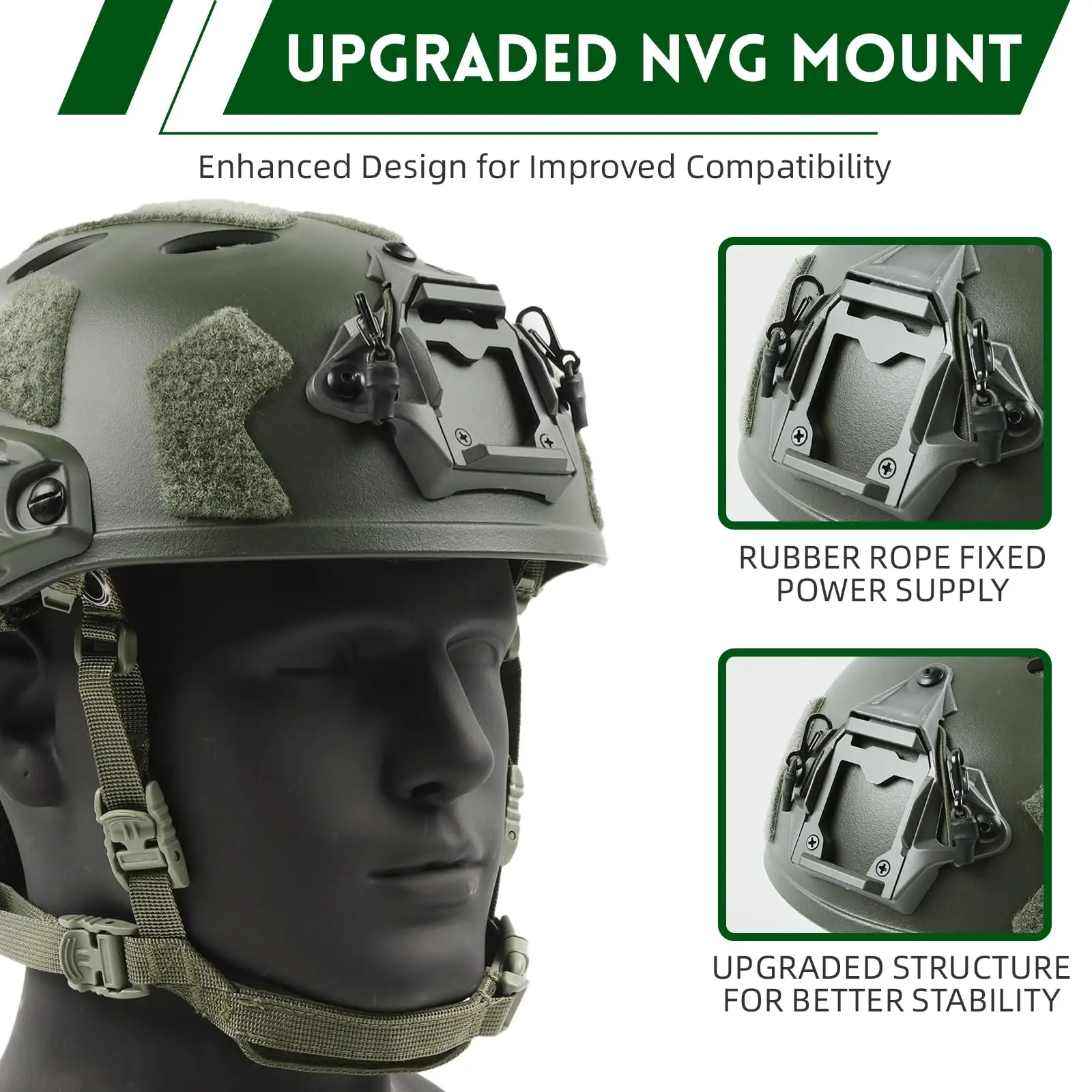 Casco táctico marítimo ajustable para airsoft con soporte NVG