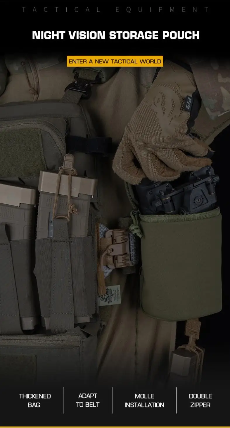 Estuche táctico REDHUNT para gafas de visión nocturna con sistema MOLLE