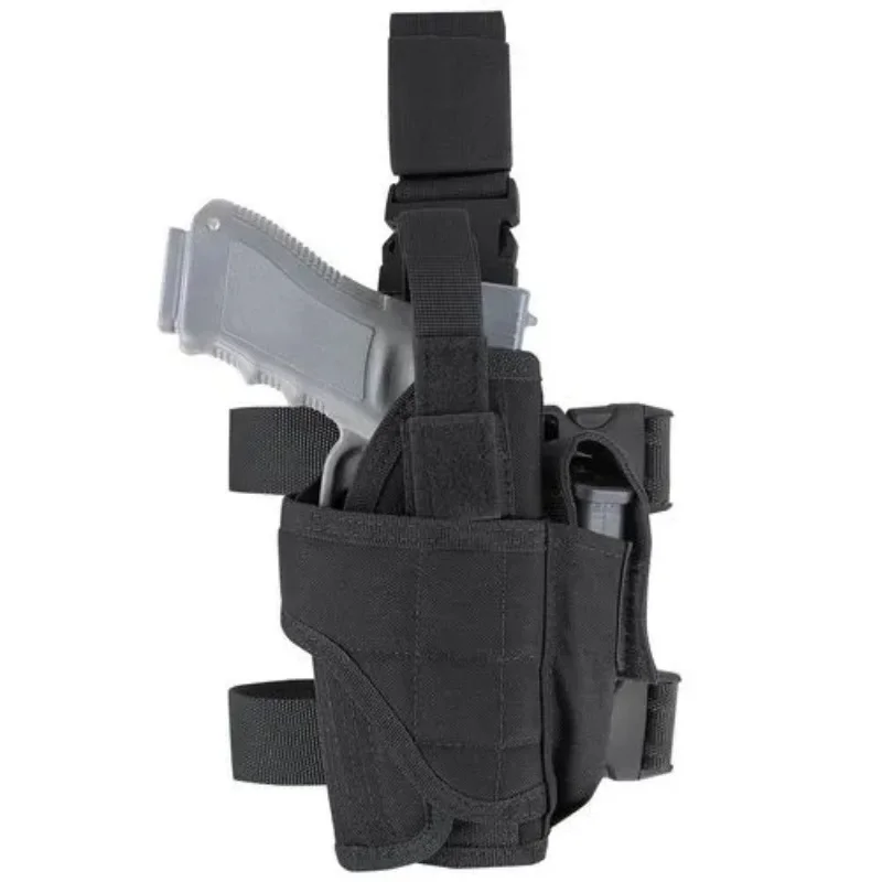 Funda táctica para pistola de nailon en muslo derecho ajustable - imagen 2