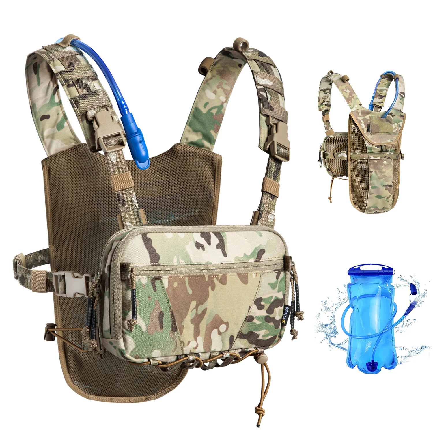 VOTAGOO Chaleco de hidratación ligero trail con bolsa de agua