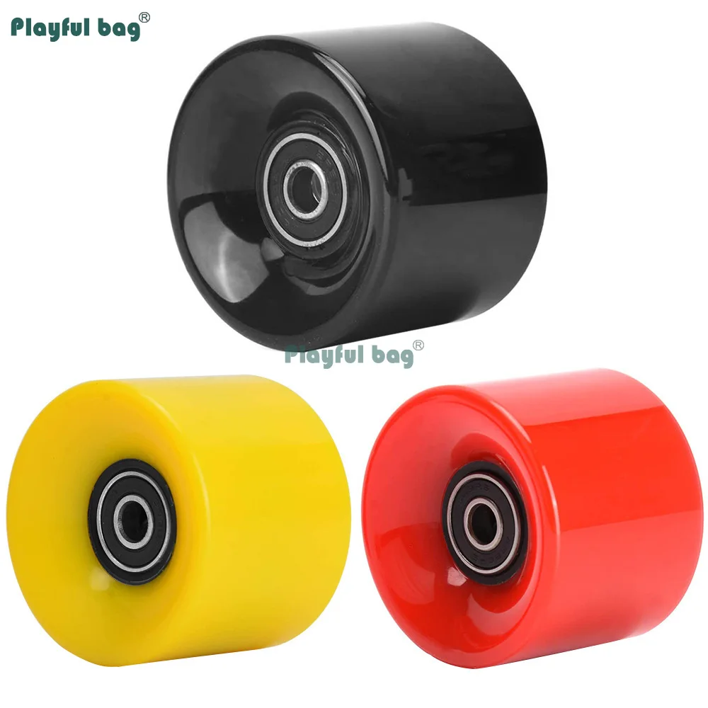 Ruedas Longboard Cruiser PU con rodamientos y espaciadores de colores - imagen 2