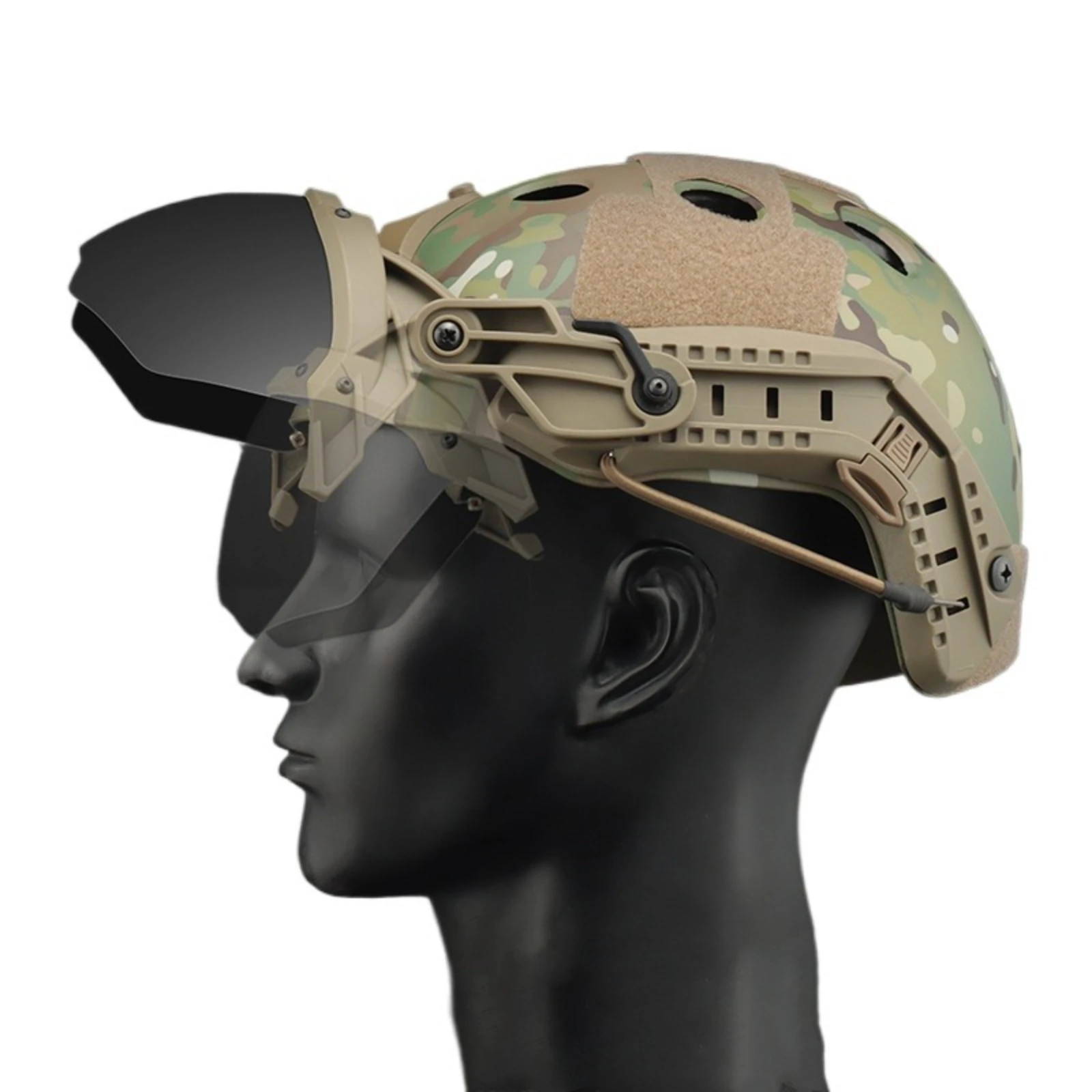 Gafas tácticas abatibles para casco con lentes intercambiables - imagen 5