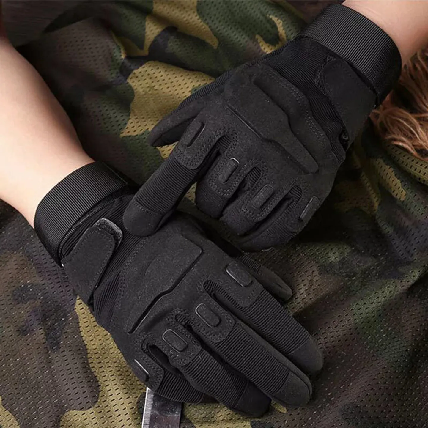 Guantes tácticos de superfibra con pantalla táctil transpirable airsoft - imagen 2