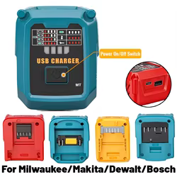 Estación de carga USB-C para baterías Makita, DeWalt y Milwaukee