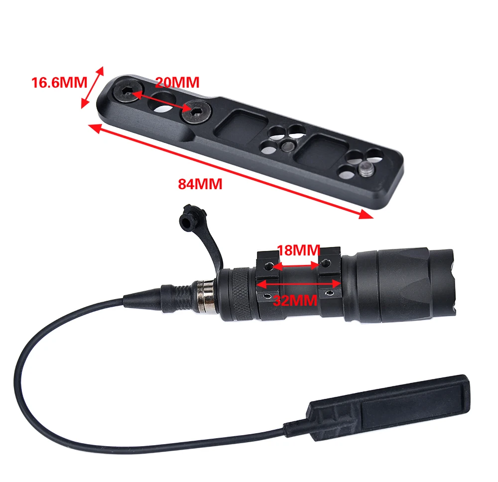Base de metal para flashlight WADSN