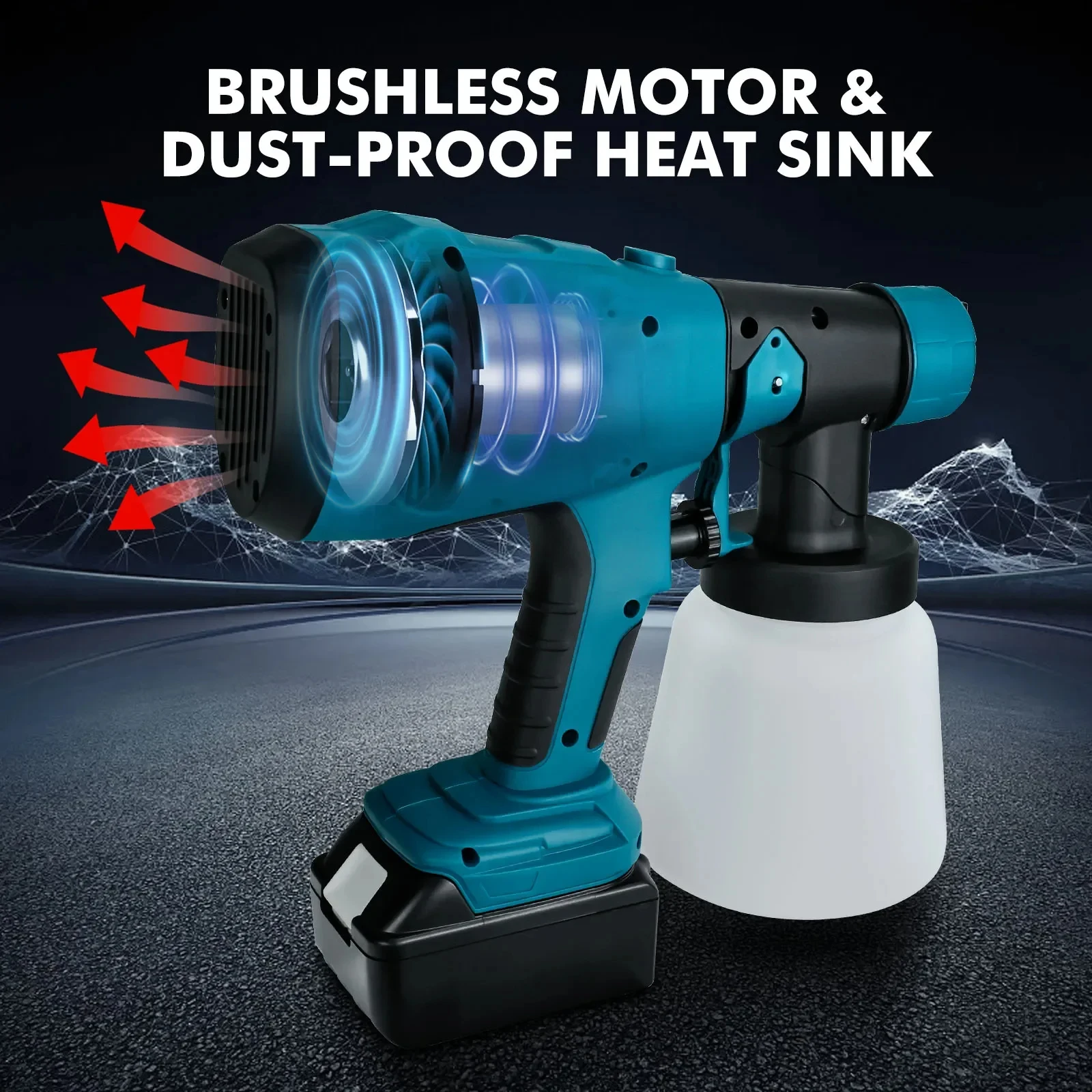 Makita Pulverizador eléctrico inalámbrico 18V 3 modos de pulverización - imagen 4