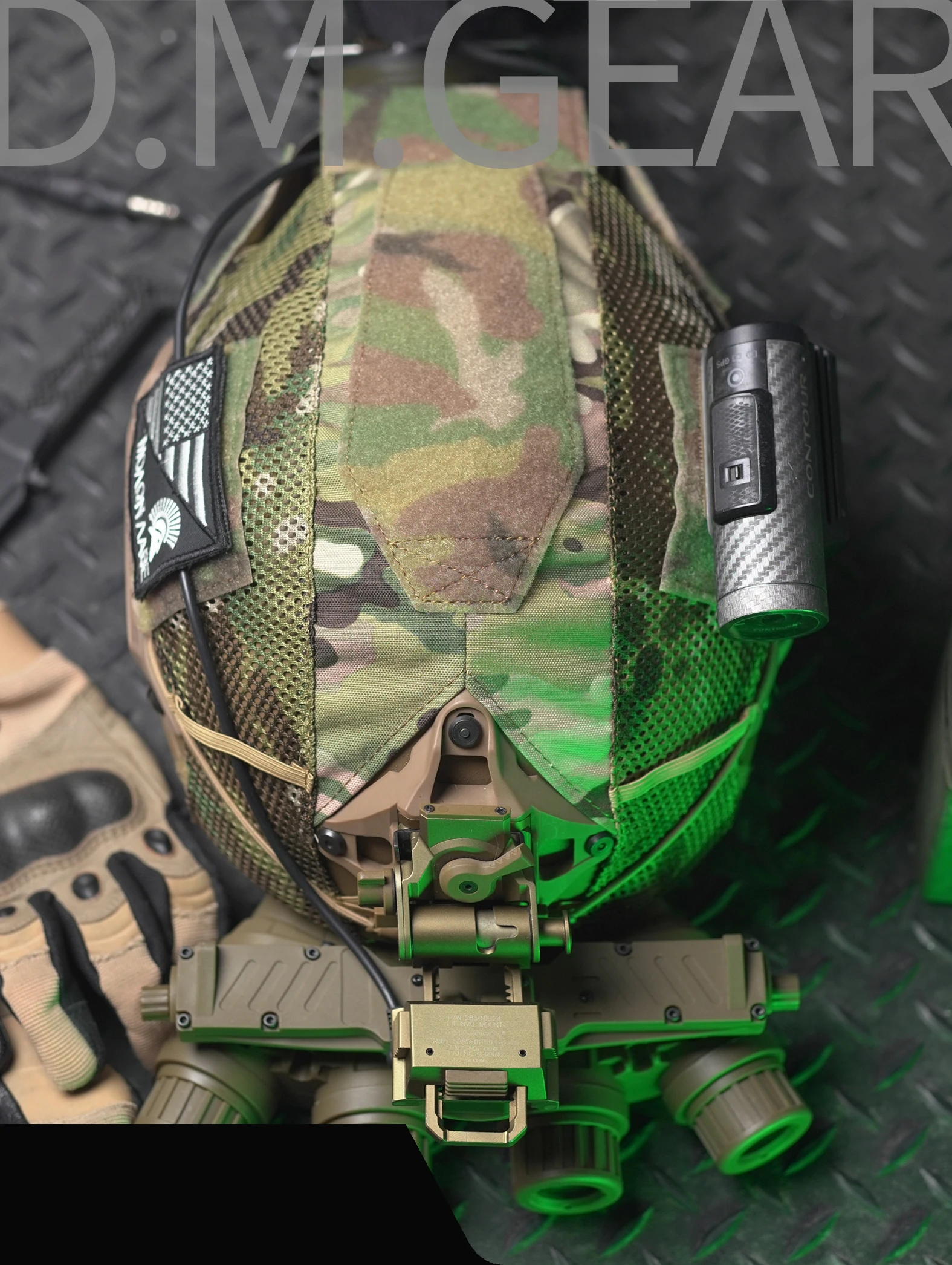 Cubierta de malla puesta sobre casco CAIMAN XL