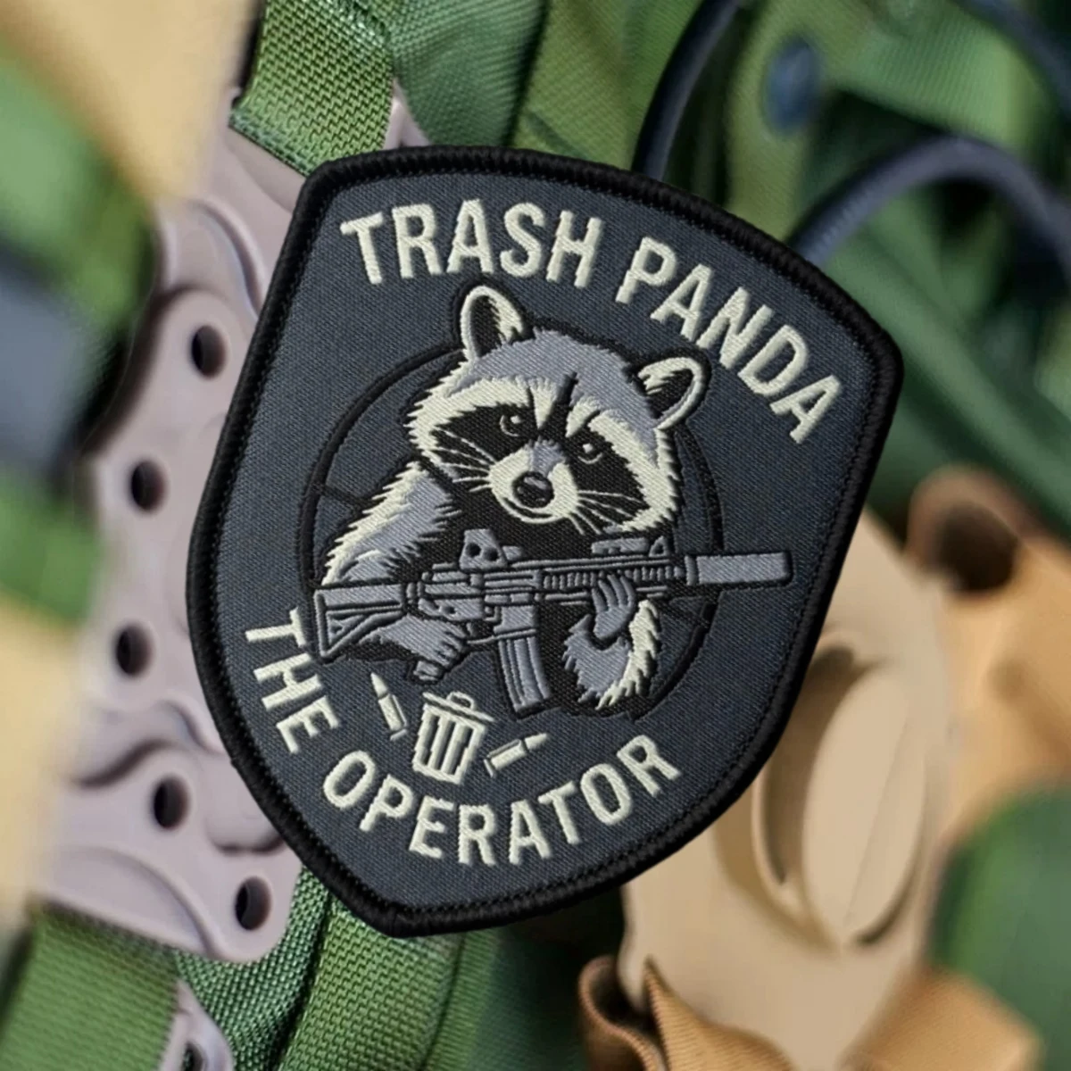TRASH PANDA Parche táctico bordado con gancho y bucle para MOLLE - imagen 4