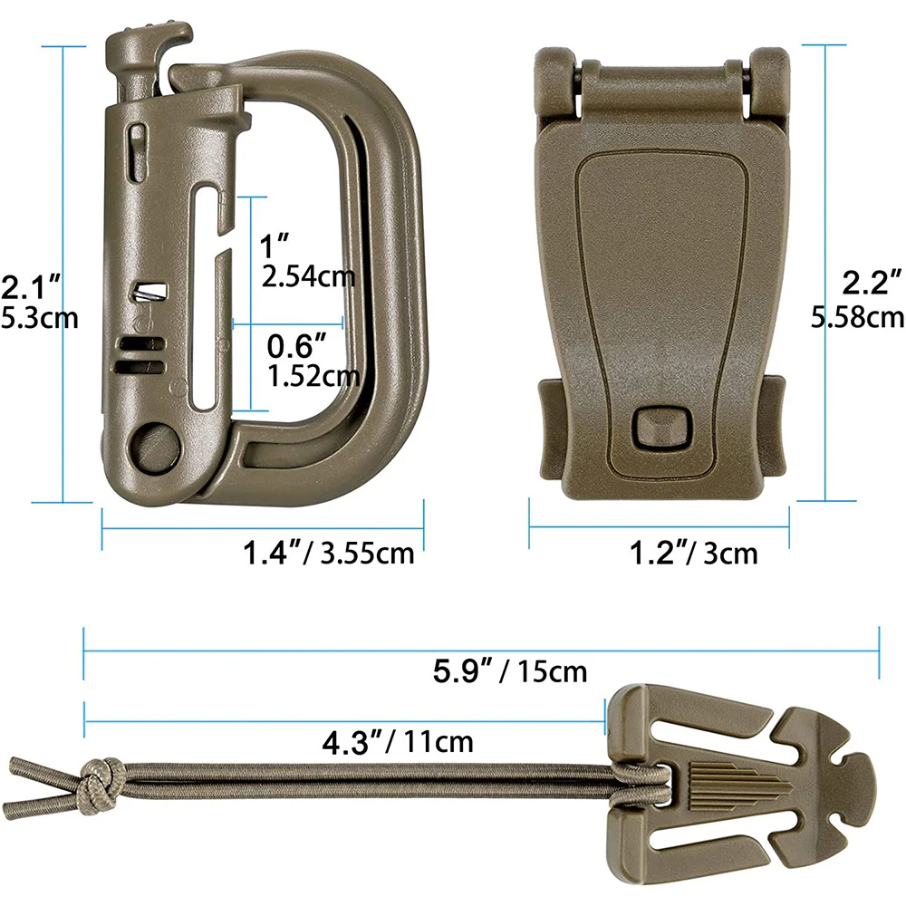 Accesorios MOLLE tácticos para mochila, chaleco y cinturón - imagen 4