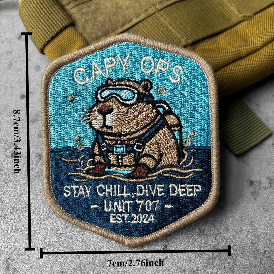 Capy Ops parche táctico Capybara buzo Stay Chill, velcro - imagen 2