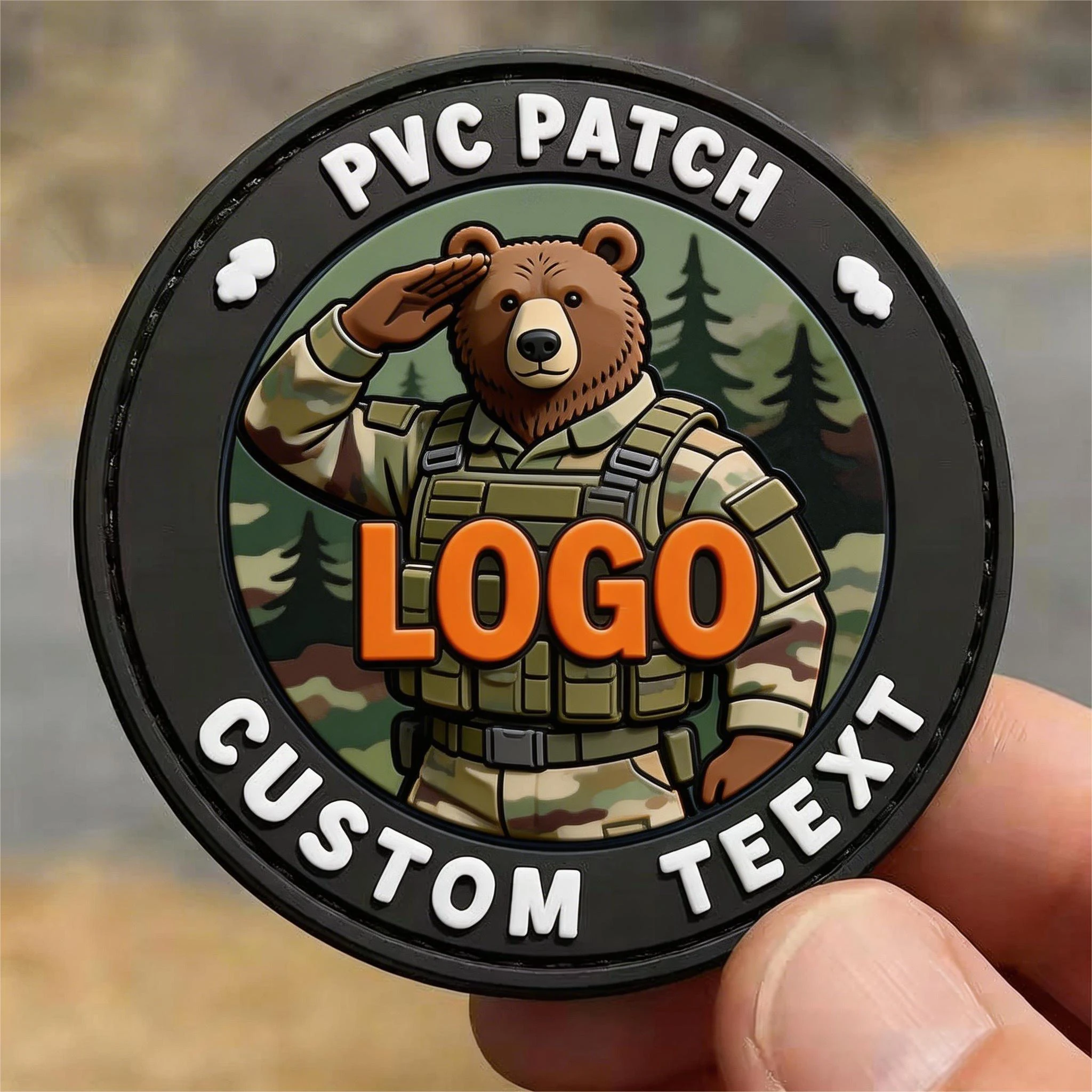 Parche táctico PVC 3D de goma bordado personalizado - imagen 4