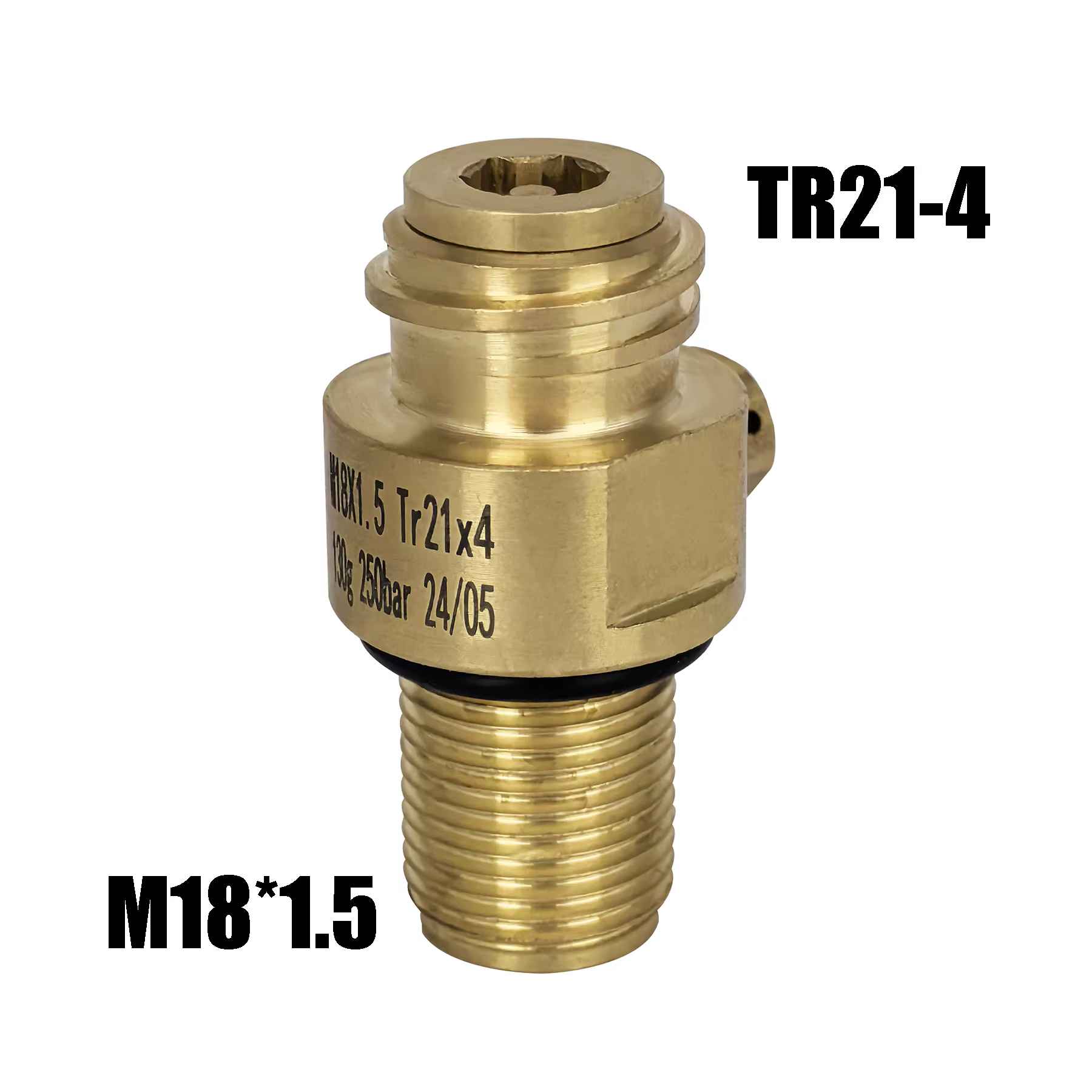 Adaptador válvula CO2 rosca M18x1,5 para cilindros agua de gas