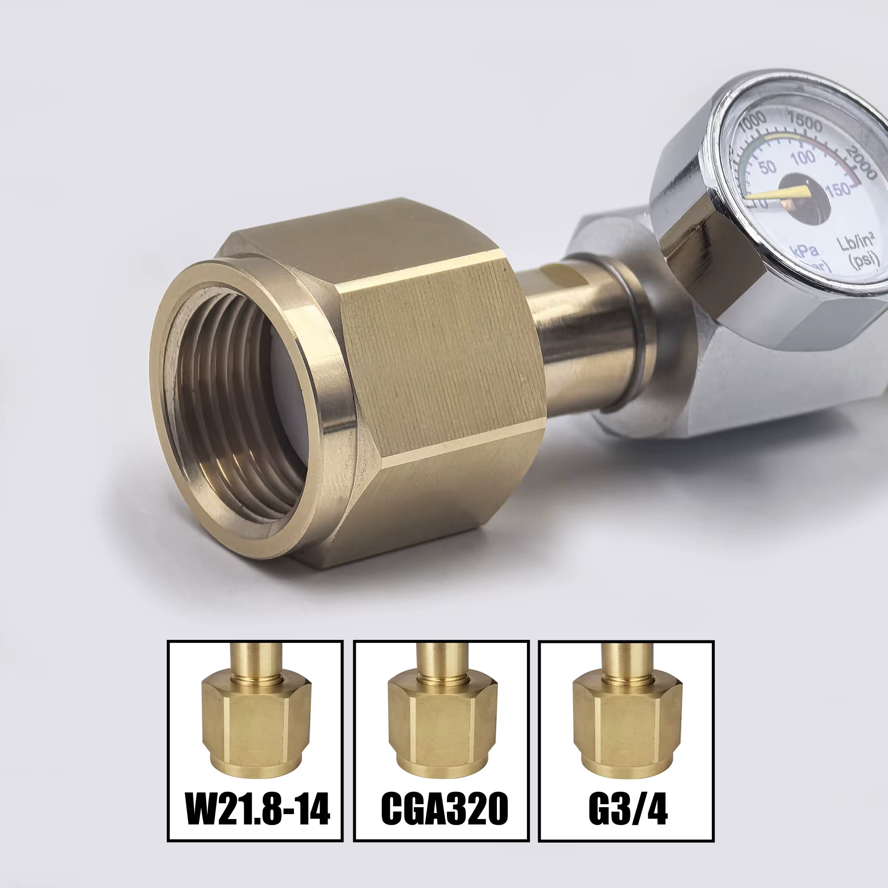 Adaptador cilindro CO2 Terra DUO Art rosca CGA320 conexión rápida - imagen 4