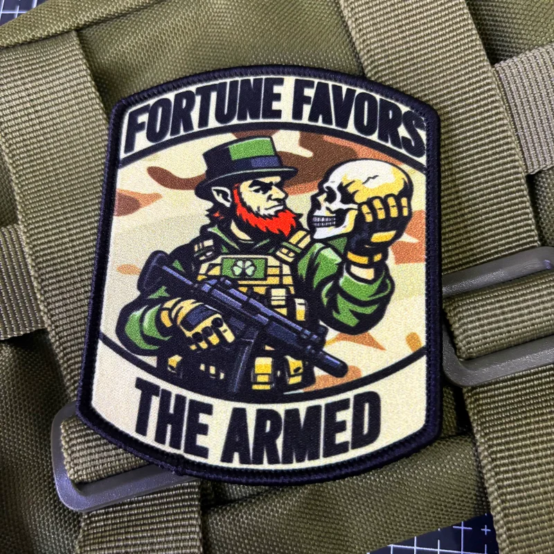 Parche táctico velcro soldado duende – insignia moral militar - imagen 2