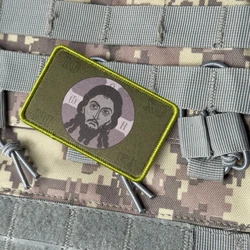 Parche táctico cristiano ortodoxo Jesucristo, adhesivo para mochila
