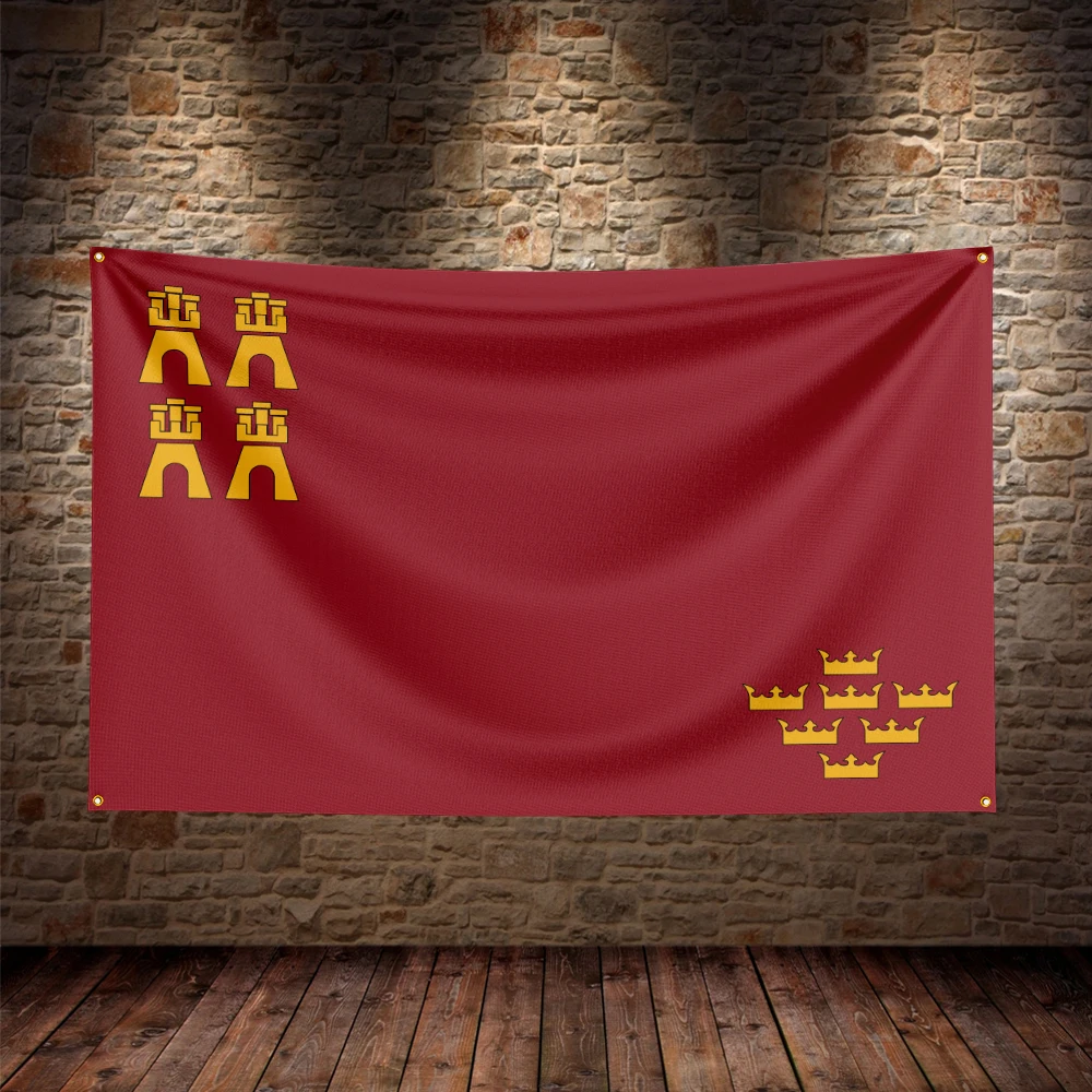 Bandera Española Región de Murcia para decoración del hogar