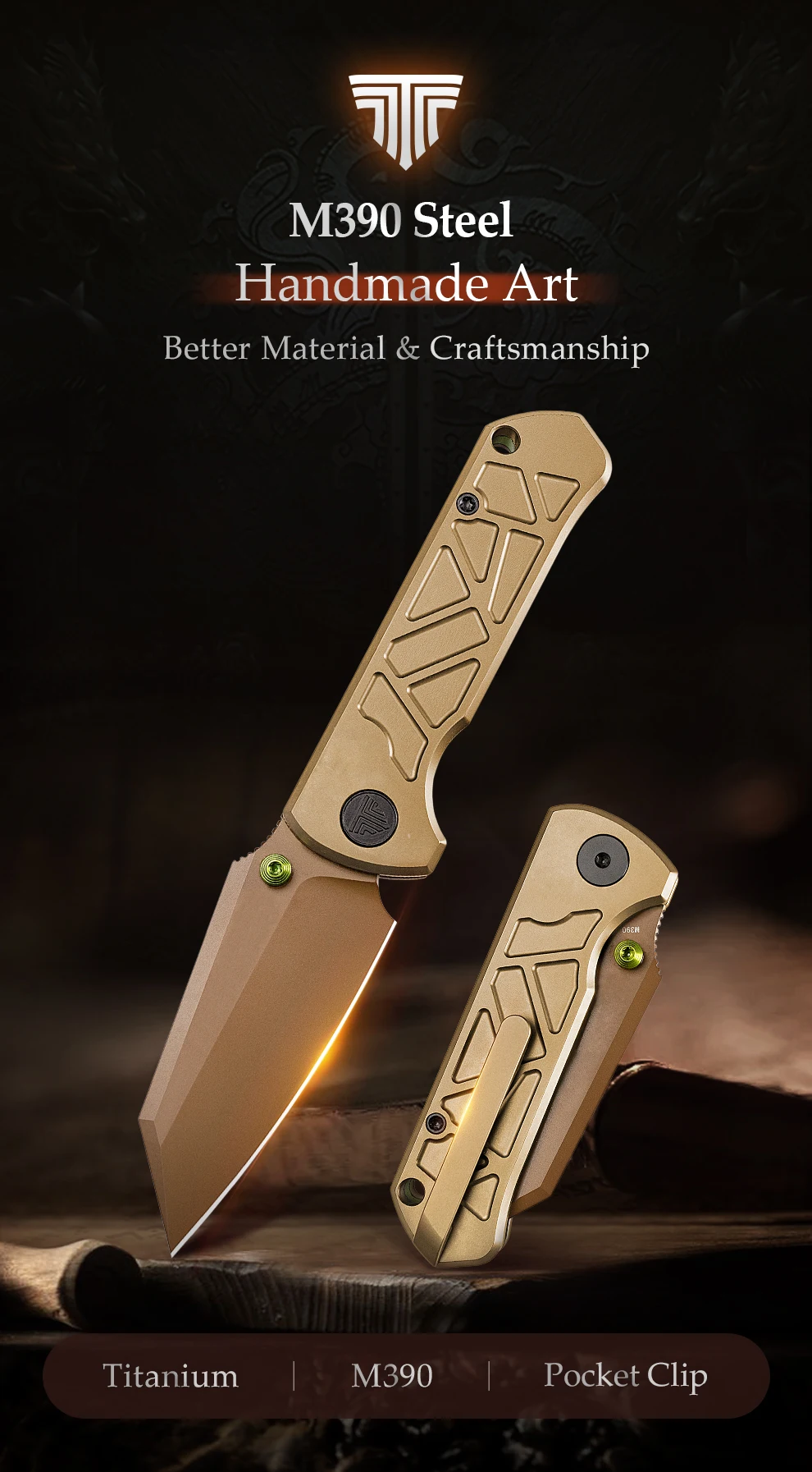 Cuchillo plegable TRIVISA Skarn en uso