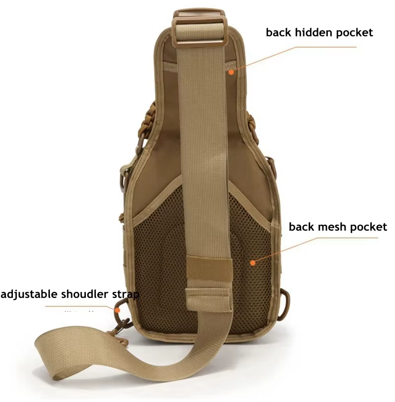 Mi 900D Oxford - Bolso de pecho táctico MOLLE para montaña y camping - imagen 3