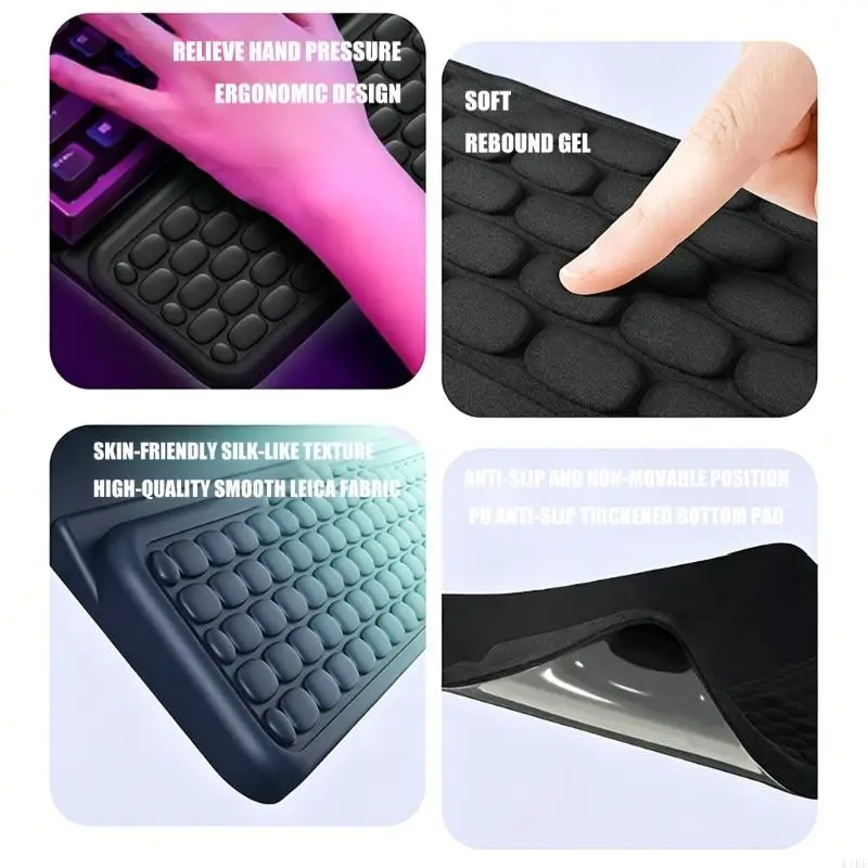 Reposamuñecas de teclado con diseño degradado colorido antideslizante - imagen 4