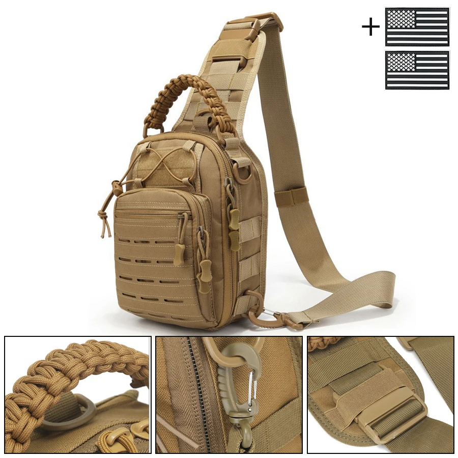 Bolso bandolera de pecho con múltiples bolsillos para uso diario - imagen 2